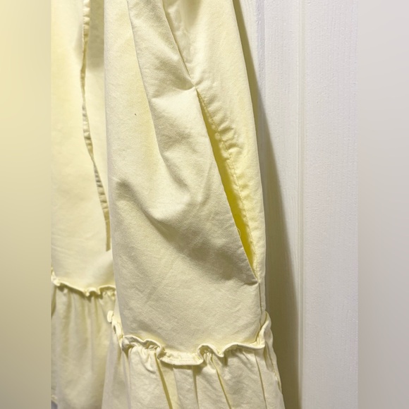 Aritzia Sunday Best Agatha Dress Yellow Babydoll Sleeveless Mini Size Large - Picture 12 of 16